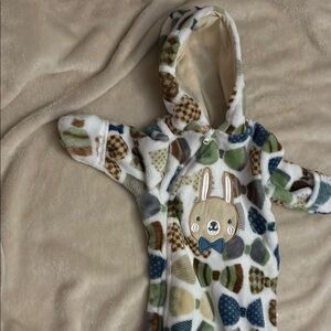Cozy Bunny Hooded Kids One Piece
